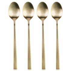 shumee Zlate jeklene koktajl žličke, 4 kosi.