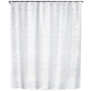 shumee Kopalniška tuš zavesa za kljuke za kopalno kad 180x180 cm