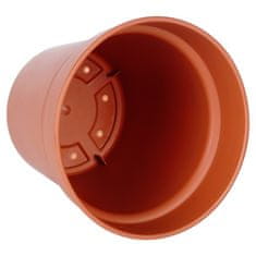 Artemis 3x rjav plastični vrtni lonček za rastline, rože, zelišča 13x12 cm