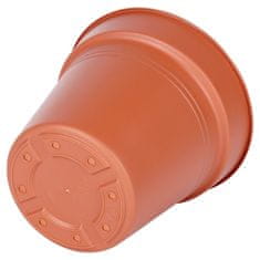 Artemis 3x rjav plastični vrtni lonček za rastline, rože, zelišča 13x12 cm