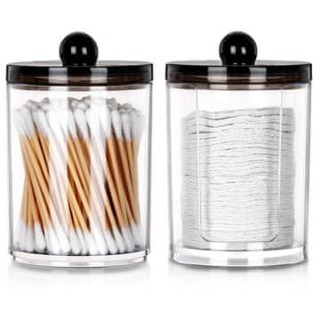 shumee Posodica za vatirane palčke in vatirane blazinice 2 kosa.