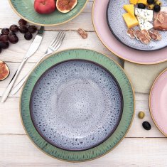 shumee Keramični krožnik za večerjo GLAZE zelen 27 cm