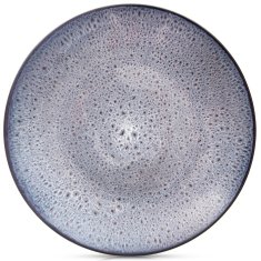 shumee Vijoličen glazirani keramični krožnik za večerjo 27 cm
