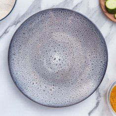 shumee Vijoličen glazirani keramični krožnik za večerjo 27 cm