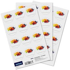 Artemis 36x samolepilne etikete univerzalne nalepke za marmelade kozarce steklenice