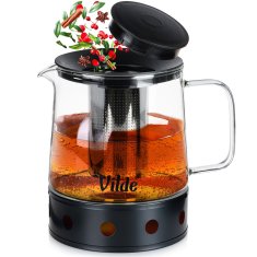 shumee Čajnik iz toplotno odpornega stekla z infuzerjem in grelnikom, 1,5 l
