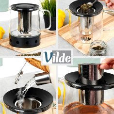 shumee Vrč za infuzor s cedilom za infuzor Čajnik z grelcem