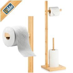 shumee Stojalo za toaletni papir iz bambusa 70 cm