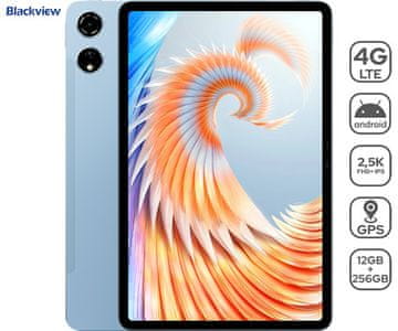 Blackview Mega 3 tablični računalnik, 30,7 cm (12.1"), 4G LTE, 12GB+256GB, Android, moder (Skyline Blue)