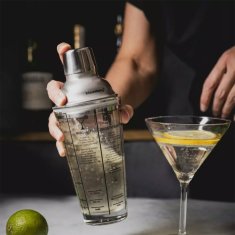 shumee STEKLENI BARMANSKI SHAKER 400 ml Z RECEPTI KLAUSBERG KB-7647