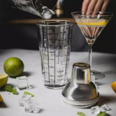 shumee STEKLENI BARMANSKI SHAKER 400 ml Z RECEPTI KLAUSBERG KB-7647