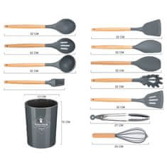 EliteHoff KOMPLET 12 KUHINJSKIH PRIBOROV V STOJALU E-6289