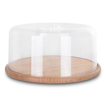 Practic LESENI KROŽNIK S SEBUNARJEM 30 CM ZA SIR IN TORTO