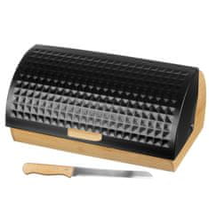 BRUNBESTE BAMBUSOVA ŠKATLA ZA KRUH Z NOŽEM ZA KRUH 2773 ČRNA