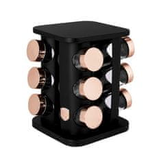 shumee Vrtljivo stojalo za začimbe 12 posod BERLINGER HAUS BH-8559 BLACK ROSE