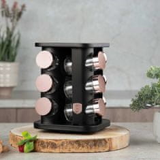 shumee Vrtljivo stojalo za začimbe 12 posod BERLINGER HAUS BH-8559 BLACK ROSE