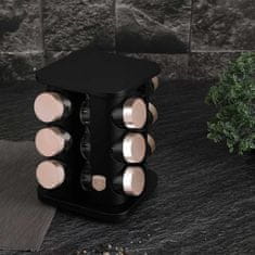shumee Vrtljivo stojalo za začimbe 12 posod BERLINGER HAUS BH-8559 BLACK ROSE