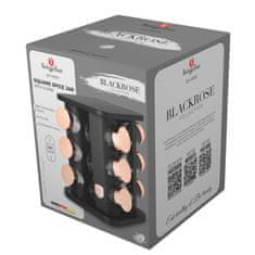 shumee Vrtljivo stojalo za začimbe 12 posod BERLINGER HAUS BH-8559 BLACK ROSE