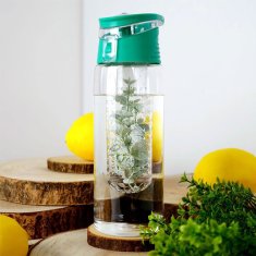 shumee 650 ml STEKLENICA Z VLOŽKOM ZA SADJE ZELENA 124574-Z
