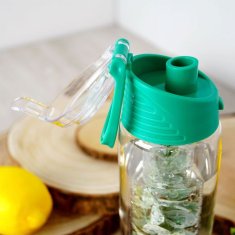 shumee 650 ml STEKLENICA Z VLOŽKOM ZA SADJE ZELENA 124574-Z