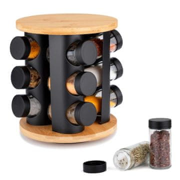 EliteHoff VRTEČI SE STOJALO ZA ZAČIMBE 12 POSOD E-8252