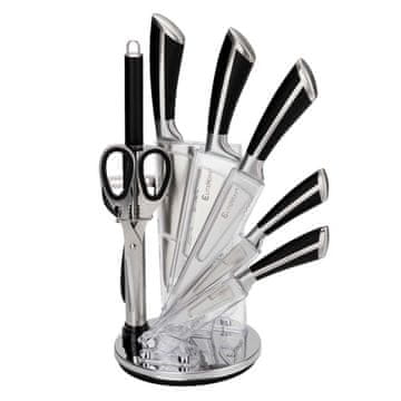 shumee 9-DELNI KOMPLET KUHINJSKIH NOŽEV V STOJALU Z BRUSILCEM IN ŠKARJAMI E-6263