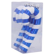 sarcia.eu KOMPLET okraskov SLADKORNA PALICA, 13 cm, PLASTIČNI okraski za božično drevo, obeski za božično drevo, SET 4 kosi