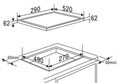 MPM Kuhalna plošča 30-IM-12/N, indukcija, 2x kuhališče, 30cm