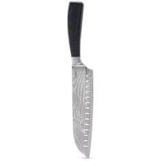 Artemis Kuhinjski nož Orion Damscus za rezanje in sekljanje iz damaščanskega jekla Santoku