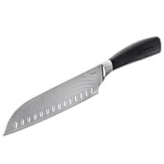 Artemis Kuhinjski nož Orion Damscus za rezanje in sekljanje iz damaščanskega jekla Santoku