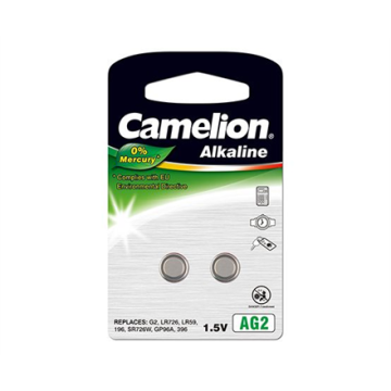 shumee Camelion | AG2/LR59/LR726/396 | Alkalna gumbasta baterija | 2 kosa.