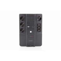 shumee Digitus | UPS večnamenski | UPS večnamenski, 600VA/360W, LED 12V/7Ah x1, 4x CEE 7/7, 3x IEC C13, USB, RJ45 | 600 VA | 360 W
