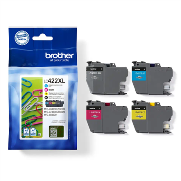 shumee Brother LC | 422XL Večpak | Črna | Rumena | Cian | Magenta | Kartuša s črnilom