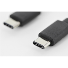 shumee Digitus | USB-C kabel | Moški | 24-pinski USB-C | Moški | Črn | 24-pinski USB-C | 1 m