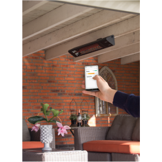 shumee SUNRED | Grelec | PRO25W-SMART, Trikotni temni pametni stenski | Infrardeči | 2500 W | Črn | IP55