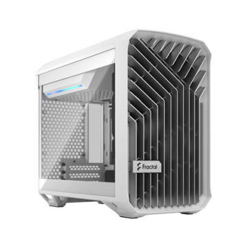 shumee Fractal Design | Torrent Nano TG prozorno zatemnjeno | Stransko okno | Bela | Napajalnik priložen | ATX