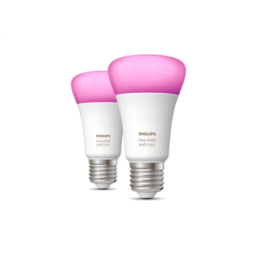 shumee Philips Hue WCA 6,5 W A60 E27, paket 2 žarnic Philips Hue | Hue WCA 6,5 W A60 E27, paket 2 žarnic | E27 | 6,5 W | RGBW 2000–6500K | Bluetooth in Zigbee