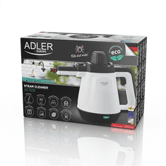 shumee Adler | AD 7038 | Parni čistilec | Moč 1200 W | Tlak pare 3,5 bara | Prostornina rezervoarja za vodo 0,45 l | Bela/črna