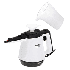 shumee Adler | AD 7038 | Parni čistilec | Moč 1200 W | Tlak pare 3,5 bara | Prostornina rezervoarja za vodo 0,45 l | Bela/črna