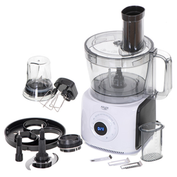 shumee Adler | AD 4224 | 12-v-1 LCD kuhinjski robot | Prostornina posode 3,5 l | 1000 W | Hitrosti 7 | Material ročaja | Bela/črna | Drobljenje ledu