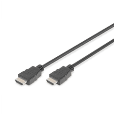 shumee Digitus | HDMI visoke hitrosti z Ethernetom | Moški | 19-pinski HDMI tip A | Moški | 19-pinski HDMI tip A | 3 m | Črna