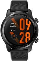 shumee Mobvoi TicWatch Pro | 3 | Pametna ura | Nerjaveče jeklo | Ojačana z ogljikovimi vlakni in visoko trdnim najlonom | 47 mm | Črna | Google Pay | Odporna na prah | Vodoodporna