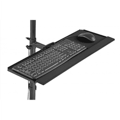 shumee Voziček DIGITUS DA-90374 - za LCD zaslon / tipkovnico / miško / procesor - črn | 49,5 cm x 50 cm x 178 cm | 10,3 kg