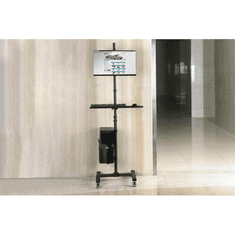 shumee Voziček DIGITUS DA-90374 - za LCD zaslon / tipkovnico / miško / procesor - črn | 49,5 cm x 50 cm x 178 cm | 10,3 kg