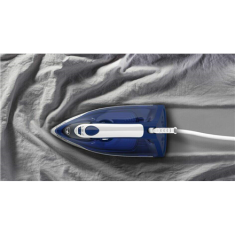 shumee TEFAL | FV2838E0 | Parni likalnik | 2400 W | Prostornina rezervoarja za vodo 270 ml | Neprekinjen izpust pare 40 g/min | Izpust pare g/min | Modra/bela
