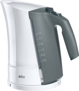 shumee Braun | WK 300 | Standardni grelnik vode | 2200 W | 1,7 l | Plastika | 360° vrtljivo podnožje | Bela