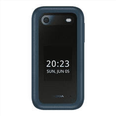 shumee Nokia | 2660 Flip | Modra | 2,8" | TFT LCD | 240 x 320 | Unisoc | 0,128 GB | Dvojna SIM | Nano-SIM | Da | Glavna kamera 0,3 MP | Dodatna kamera 1 MP | 1450 mAh | Bluetooth | 4.2
