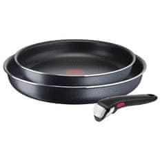 shumee TEFAL | L1589132 Ingenio XL Force | Komplet ponv | Cvrtje | Premer 24/28 cm | Snemljiv ročaj | Črna