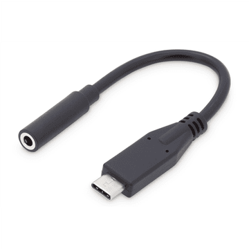 shumee Digitus | Adapter USB-C za slušalke | Ženski | 24-pinski USB-C | Mini stereo 3,5 mm | Črna | 0,2 m