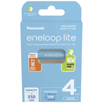 shumee Panasonic | AAA | 550 mAh | 4 kosi | ENELOOP Lite BK-4LCCE/4BE
